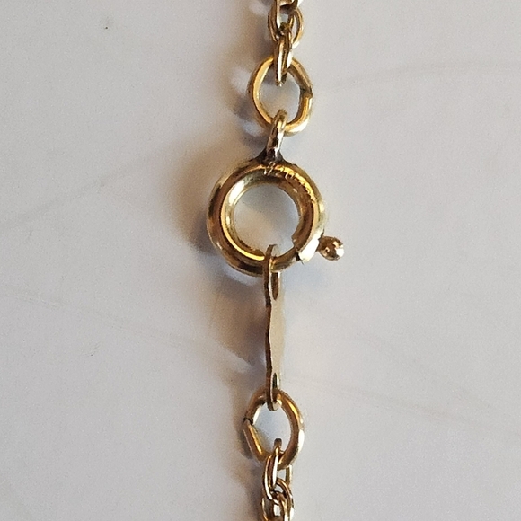 1/20 12k Gold Necklace with Simulated Ruby - Picture 2 of 3